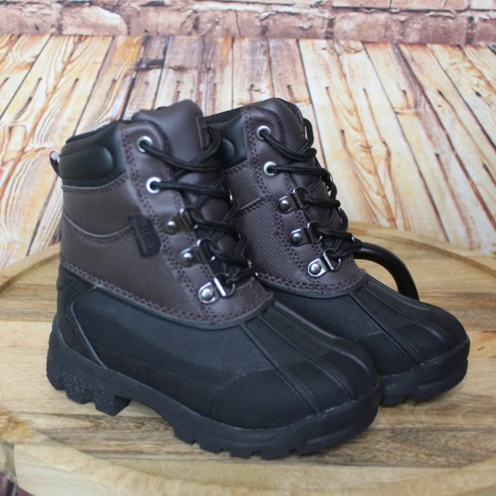 Fila | Boys Weather Tech Extreme Kids Winter Boot Brown Black size 11